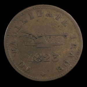 Canada, unknown, 1/2 penny : 1823