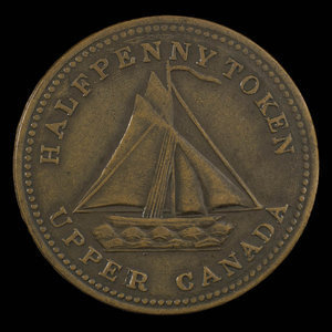 Canada, Watkins & Harris, 1/2 penny : 1833