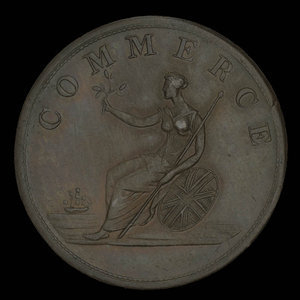 Canada, unknown, 1/2 penny : 1813