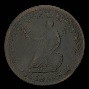 Canada, unknown, 1/2 penny : 1837