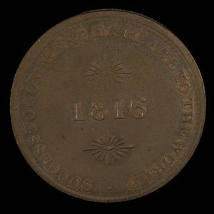 Canada, unknown, 1/2 penny : 1816