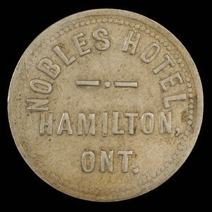 Canada, Nobles Hotel, 5 cents : 1890