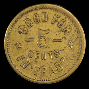 Canada, W. Taylor, 5 cents : 1895