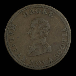 Canada, unknown, 1/2 penny : 1814