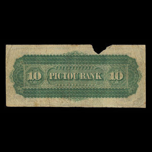 Canada, Pictou Bank, 10 dollars : January 2, 1882