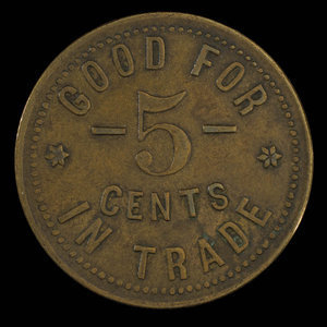 Canada, B. Battery Canteen, 5 cents : 1895