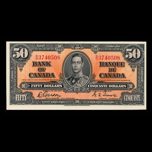 Canada, Bank of Canada, 50 dollars : January 2, 1937