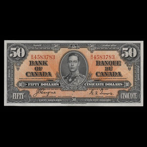 Canada, Bank of Canada, 50 dollars : January 2, 1937