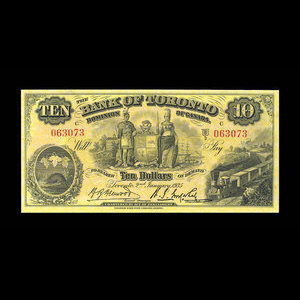 Canada, Bank of Toronto (The), 10 dollars : January 2, 1935