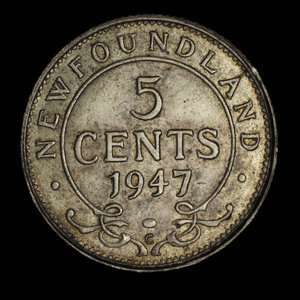 Canada, George VI, 5 cents : 1947