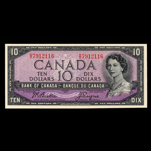 Canada, Bank of Canada, 10 dollars : 1954