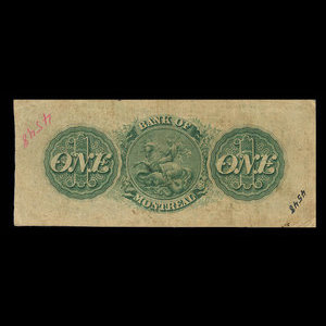 Canada, Bank of Montreal, 1 dollar : January 3, 1859