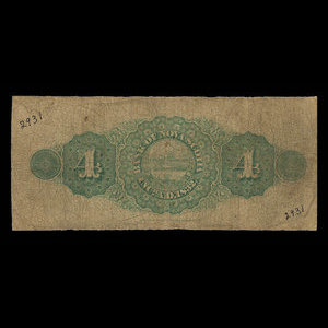 Canada, Bank of Nova Scotia, 4 dollars : July 1, 1870