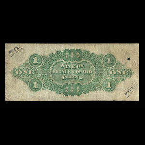 Canada, Bank of Prince Edward Island, 1 dollar : January 1, 1877