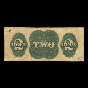 Canada, Banque Jacques-Cartier, 2 piastres : January 2, 1862