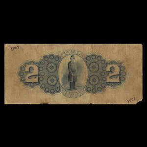 Canada, Banque du Peuple (People's Bank), 2 dollars : September 1, 1846