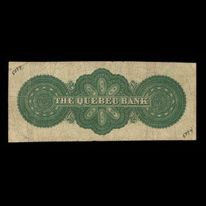 Canada, Quebec Bank, 1 dollar : January 2, 1863