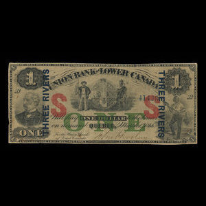 Canada, Union Bank of Lower Canada, 1 dollar : March 1, 1866