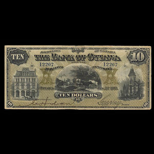 Canada, Bank of Ottawa (The), 10 dollars : January 2, 1903