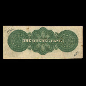 Canada, Quebec Bank, 2 dollars : January 2, 1863