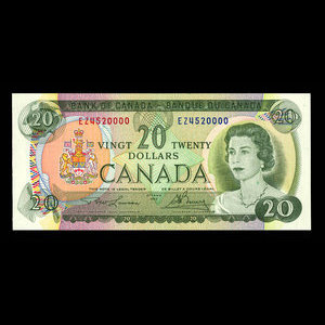 Canada, Bank of Canada, 20 dollars : 1969