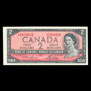 Canada, Bank of Canada, 2 dollars : 1954