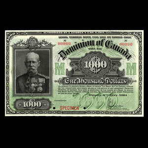 Canada, Dominion of Canada, 1,000 dollars : January 2, 1924