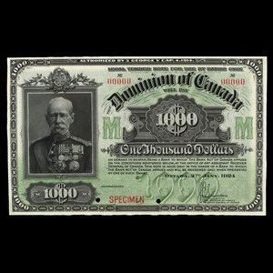 Canada, Dominion of Canada, 1,000 dollars : January 2, 1924