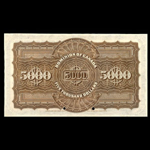 Canada, Dominion of Canada, 5,000 dollars : January 2, 1901