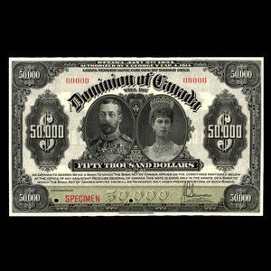 Canada, Dominion of Canada, 50,000 dollars : January 2, 1924