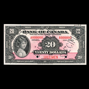 Canada, Bank of Canada, 20 dollars : 1935