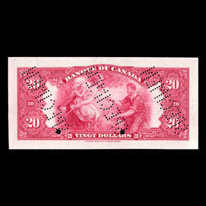 Canada, Bank of Canada, 20 dollars : 1935