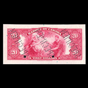 Canada, Bank of Canada, 20 dollars : 1935