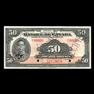 Canada, Bank of Canada, 50 dollars : 1935