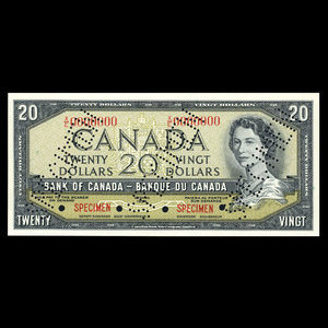 Canada, Bank of Canada, 20 dollars : 1954