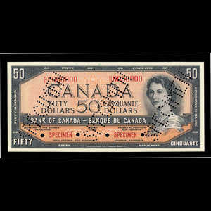 Canada, Bank of Canada, 50 dollars : 1954