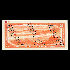 Canada, Bank of Canada, 50 dollars : 1954