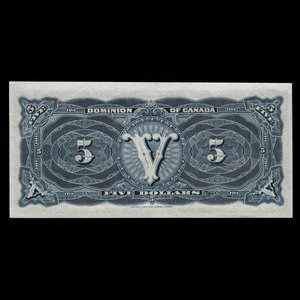 Canada, Dominion of Canada, 5 dollars : May 1, 1912