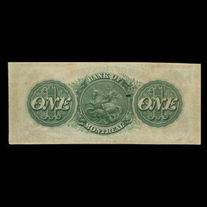 Canada, Bank of Montreal, 1 dollar : January 3, 1859