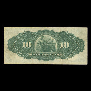 Canada, Sterling Bank of Canada, 10 dollars : April 25, 1906