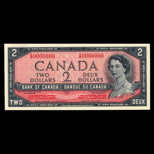 Canada, Bank of Canada, 2 dollars : 1954