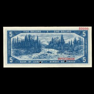 Canada, Bank of Canada, 5 dollars : 1954