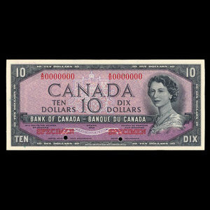 Canada, Bank of Canada, 10 dollars : 1954