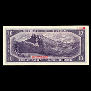 Canada, Bank of Canada, 10 dollars : 1954