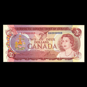 Canada, Bank of Canada, 2 dollars : 1974