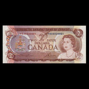 Canada, Bank of Canada, 2 dollars : 1974