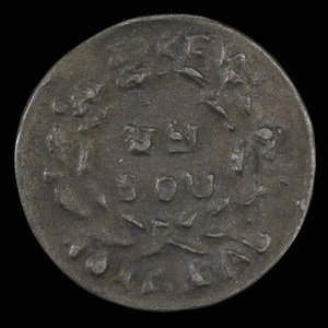 Canada, T. Taschereau, 1 sou : 1838