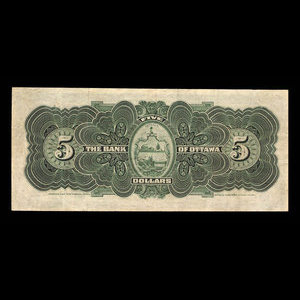 Canada, Bank of Ottawa (The), 5 dollars : June 1, 1906