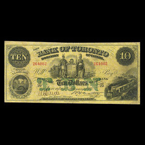 Canada, Bank of Toronto (The), 10 dollars : February 1, 1906