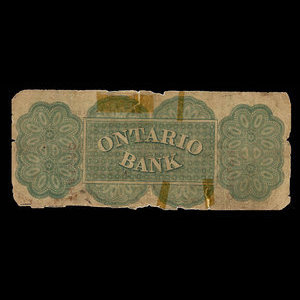 Canada, Ontario Bank, 1 dollar : August 15, 1861